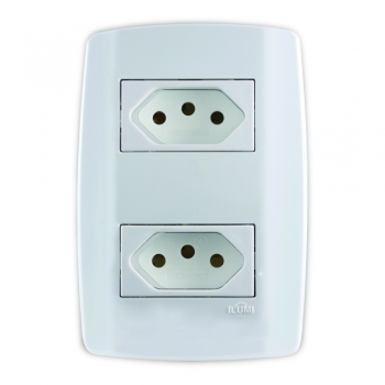 CONJ. 2 TOM. 10A 250V SLIM MONOBLOCO 80120