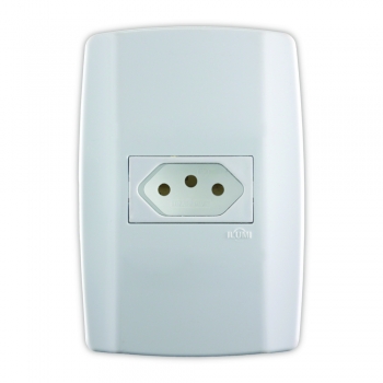 CONJ. 1 TOM. 10A 250V HORIZONTAL SLIM - 80150