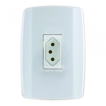CONJ. 1 TOM. 10A 250V VERTICAL SLIM - 80140