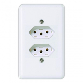 2 TOMADAS FIXA EMBUTIR BIP. 2P+T 20A 250V~ C/ PL 4 X 2 - STYLUS