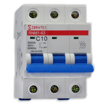 DISJUNTOR DIN SRNM1-C- TRIFAS. 10A SIBRATEC